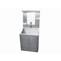 优质SUS不锈钢制品304不锈钢洗手池水槽单人位高背板可定制